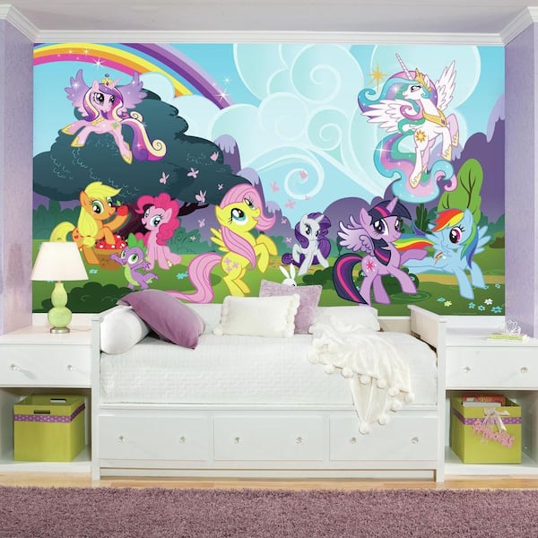 RoomMates 72 in. x 126 in. My Little Pony Ponyville XL Chair Rail Prepasted Wall Mural (7-Panel)