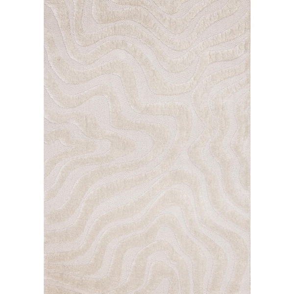 Intrigue Collections 8' x 11' (7'10" x 11'2") White Organic, Tonal/Solid Indoor Area Rug