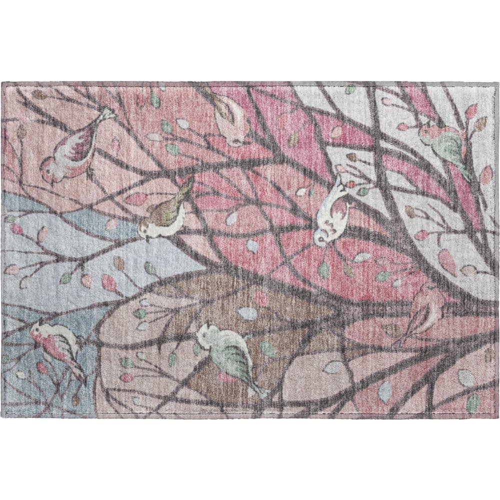 Mayfield Premium Machine Washable Abstract AMF2336 Blush 3 ft. x 4 ft. Area Rug price history on PriceWatchPro