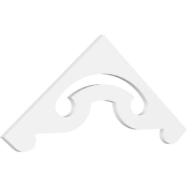 Ekena Millwork 1 in. x 48 in. x 18 in. (9/12) Pitch Northwest Gable Pediment Architectural Grade PVC Moulding