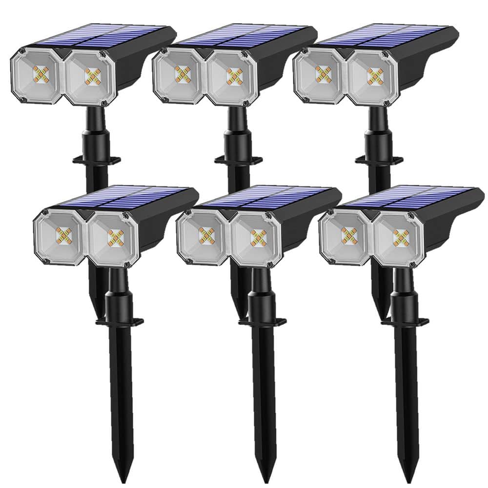 100 Lumens 3000K Black Integrated LED Weather Resistant Outdoor Solar Landscape Yard Path Light (6-Piece) price history on PriceWatchPro