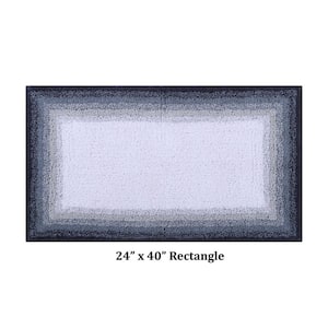 Torrent Collection 24 in. x 40 in. Gray 100% Cotton Rectangle Bath Rug