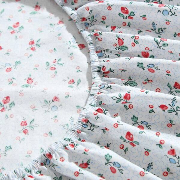 Laura Ashley Aylesmore Ditsy Floral 3-Piece Red/Light Blue Percale