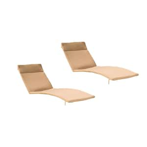 Miller Caramel Outdoor Patio Chaise Lounge Cushion (2-Pack)