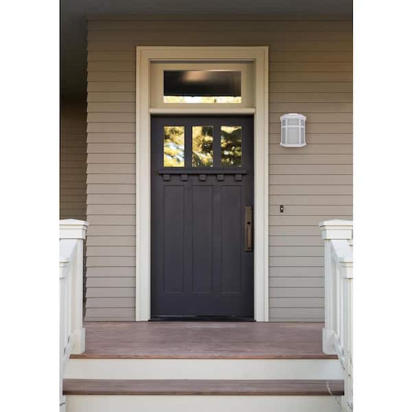 Sedona 1-Light White LED Outdoor Wall Lantern Sconce (1-Pack)