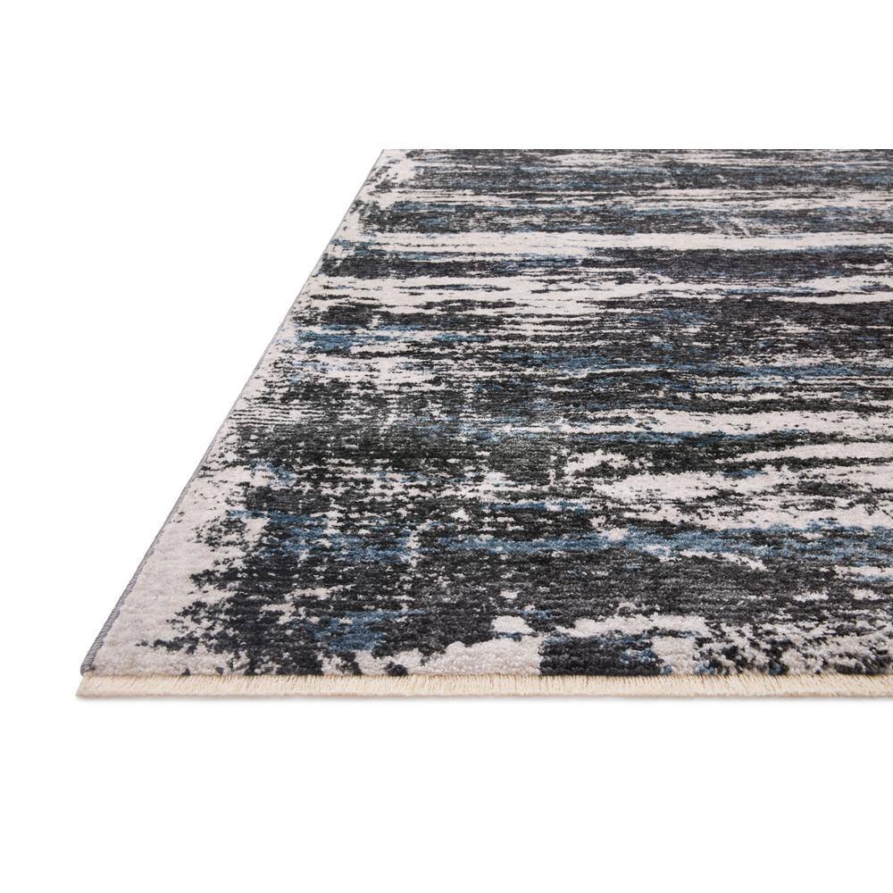 Charcoal Dove & Ivory Abstract Viscose Runner Rug - 31in x 144in