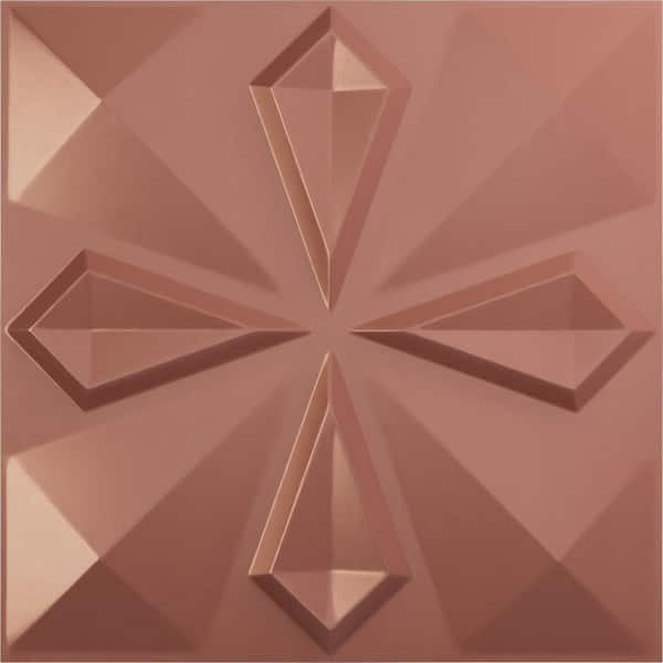 Ekena Millwork 19 5/8 in. x 19 5/8 in. Nikki EnduraWall Decorative 3D Wall Panel, Champagne Pink (12-Pack for 32.04 Sq. Ft.)