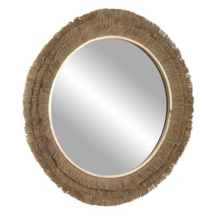 Medium Round Brown Mirror (25 in. H x 25 in. W)