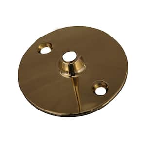 0.37 in. Solid Brass Flange for 340 Ceiling Support in Polished Brass
