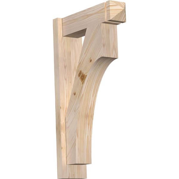 Ekena Millwork 6 in. x 30 in. x 18 in. Douglas Fir Westlake Arts and Crafts Smooth Outlooker