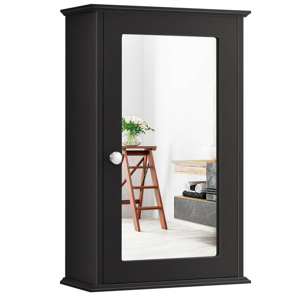 ANGELES HOME 13.5 in. W x 6 in. D x 21 in. H Brown Bathroom Wall