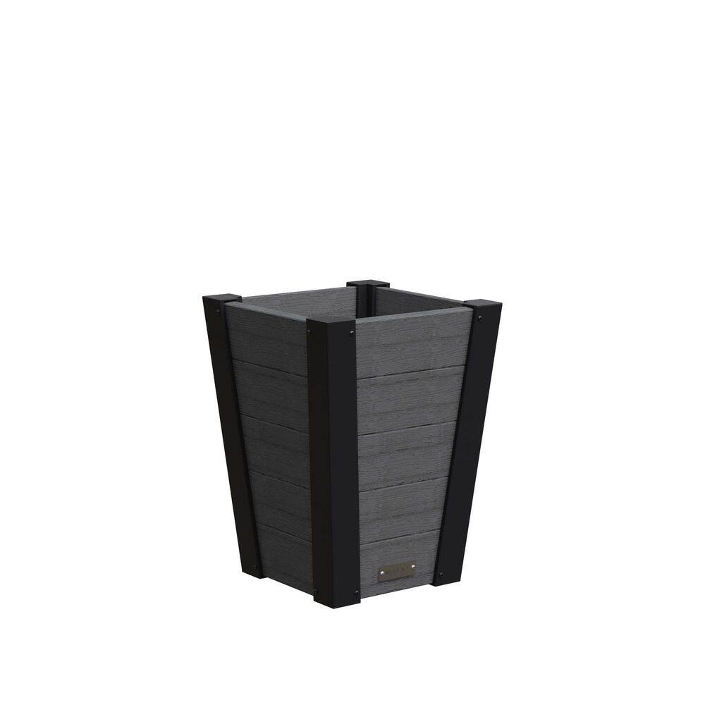 Horizon 18in Tall Charcoal Plastic Vinyl Square Outdoor Planter price history on PriceWatchPro