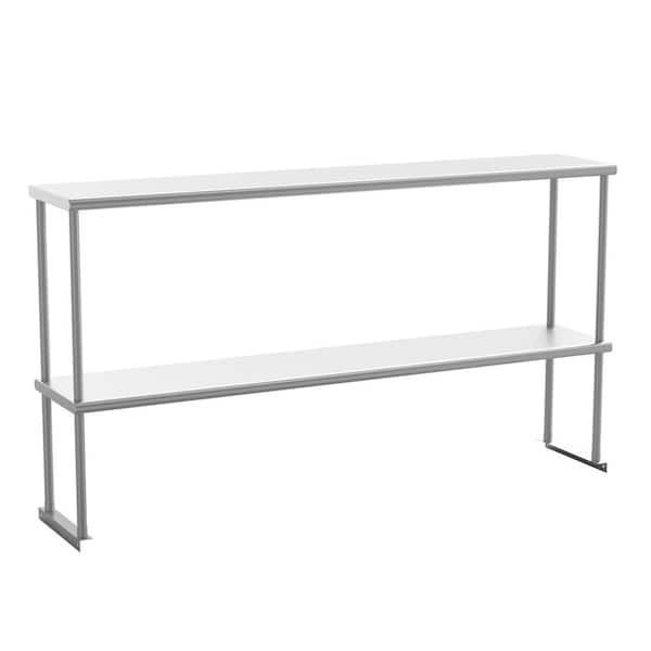Carnegy Avenue 60 in. W x 12 in. D Rectangle Stainless Steel Metal Shelf with Stainless Steel Frame