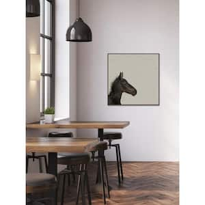 24 in. H x 24 in. W "Black Horse III" by Marmont Hill Framed Canvas Wall Art