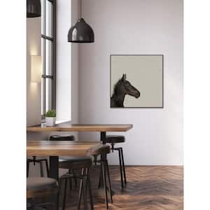 48 in. H x 48 in. W "Black Horse III" by Marmont Hill Framed Canvas Wall Art