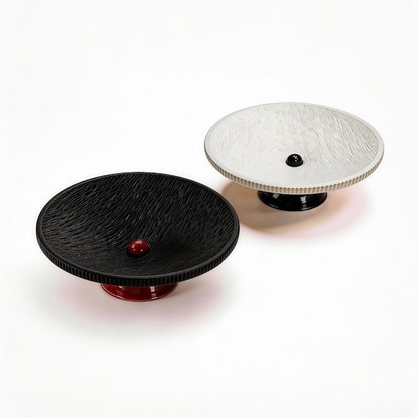 2 Pack Large 10 in Fruit Bowls with Drainage Holes and Removable Pedestal for Fruit and Vegetable Storage