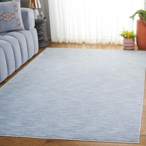Haven 7 ft. x 7 ft. Light Blue Abstract Modern Square Area Rug