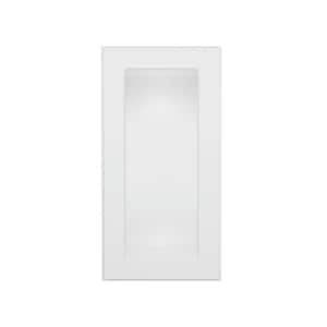 15 in. W x 12 in. D x 30 in. H in Shaker White Ready to Assemble Wall Kitchen Cabinet with No Glasses