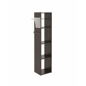 16 in. W Espresso Wood Utility Closet Tower