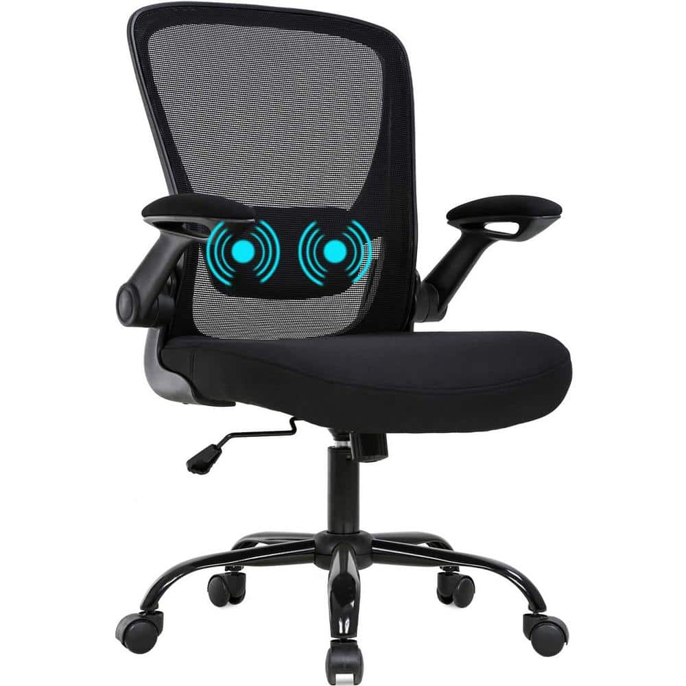 Boyel Living Breathable Mesh Back Black Office Chair with Extra ...