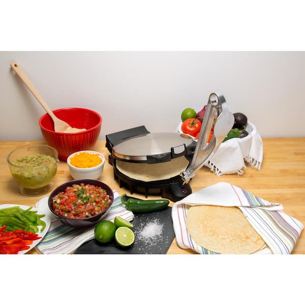 TACO TUESDAY 50.25 sq. in. Red Quesadilla Maker with Extra