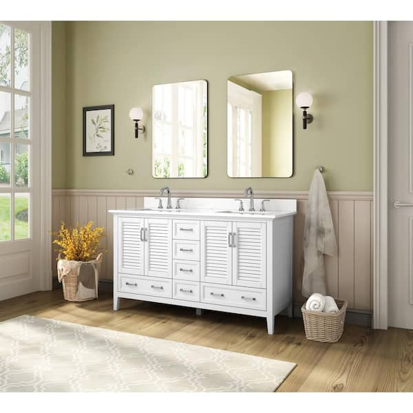 Dawn? Top Mount Double Bowl Sink with Integral Drain Board and Three P –  Kitchen Cabinets Queens-Nassau: Bathroom Vanities; Custom Counters