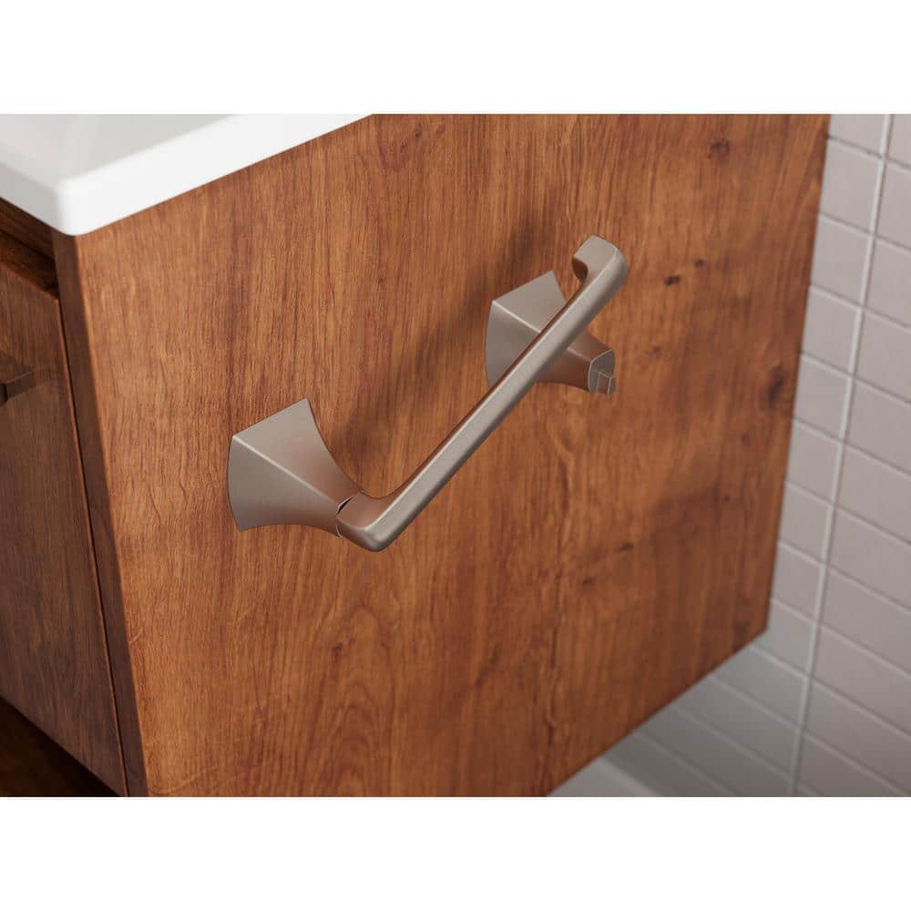 Brushed Nickel Wall-Mounted Pivoting Toilet Paper Holder