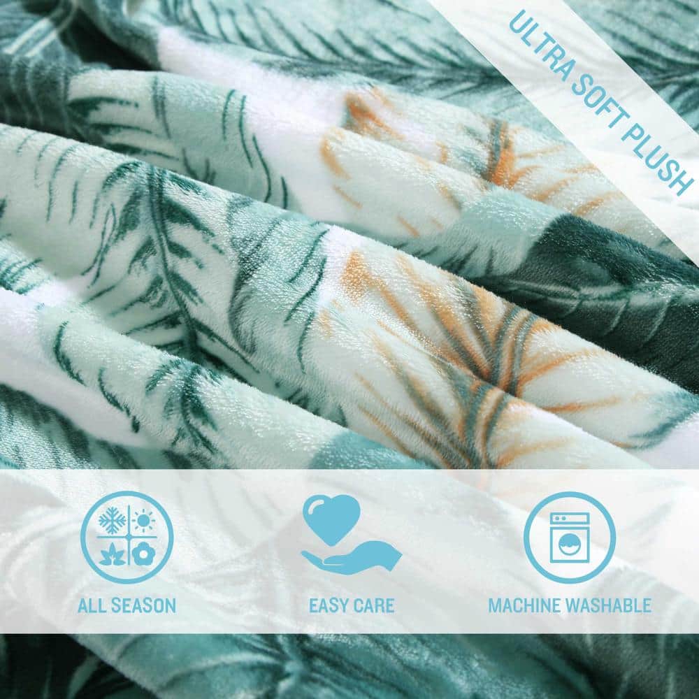 Costa Blanca Beige Twin Reversible Fleece Blanket