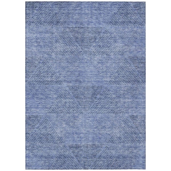Addison Rugs Chantille Machine Washable Indoor/Outdoor Abstract ACN777 Blue 2 ft. 6 in. x 3 ft. 10 in. Area Rug