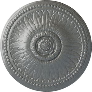 18-1/8 in. x 3/4 in. Bailey Urethane Ceiling Medallion (Fits Canopies upto 4 in.) Hand-Painted Platinum