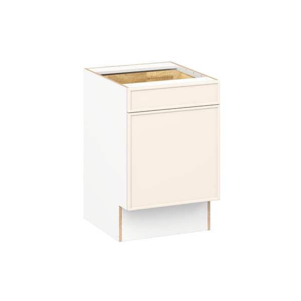 J COLLECTION Fairview 21 in.W x 24 in.D x 32.5 in. H Assembled Slim Shaker ADA Base Kitchen Cabinet in Washed Linen with Drawer