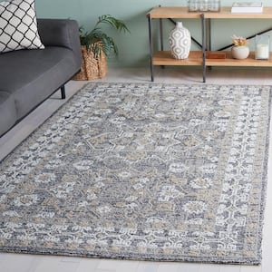 Antiquity Ivory/Brown 6 ft. x 9 ft. Border Ornate Area Rug