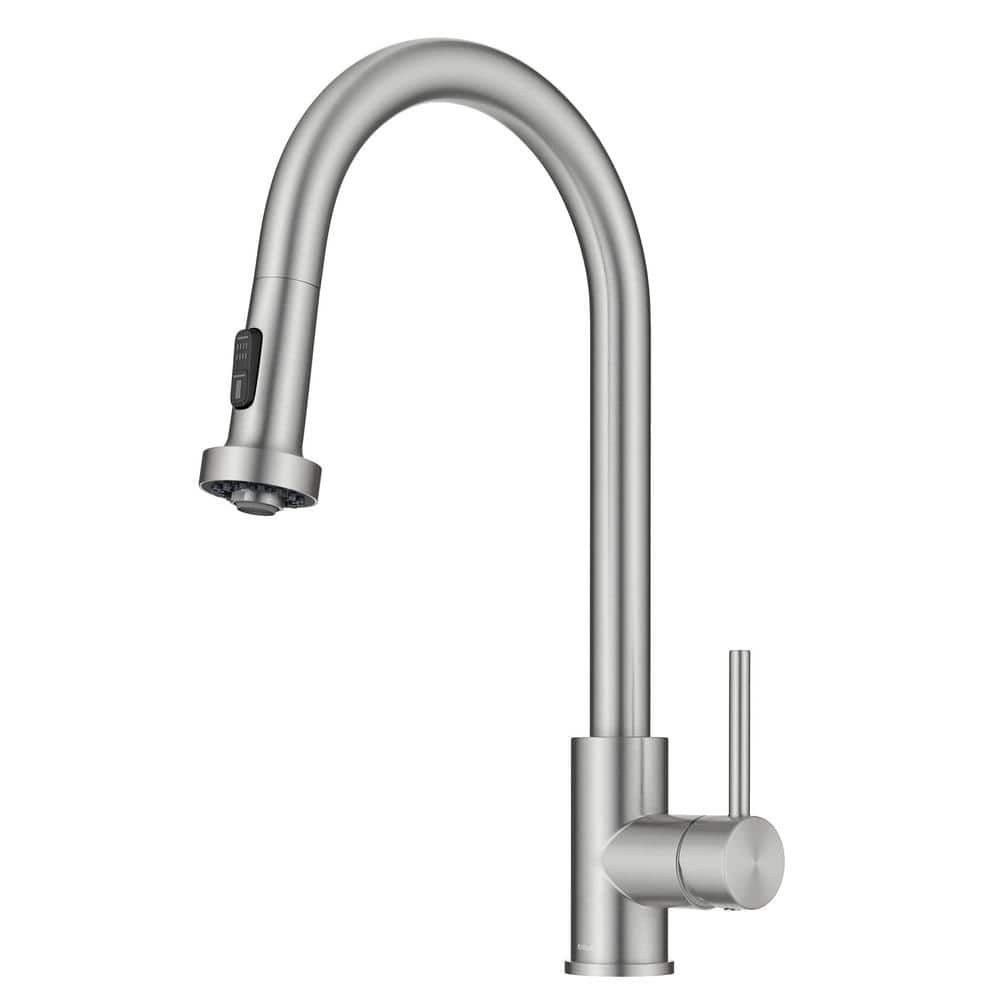 Stainless Steel Single Handle Pull Down Kitchen Faucet with Spray