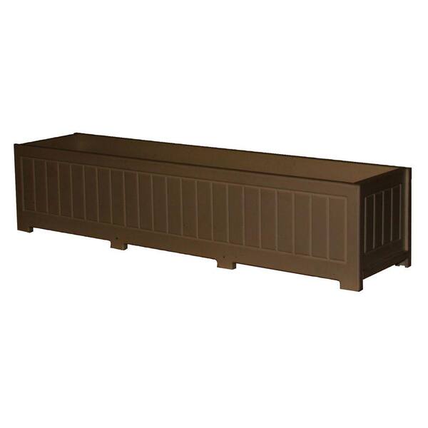 Eagle One Catalina 48 in. x 12 in. Brown Recycled Plastic Commercial Grade Planter Box