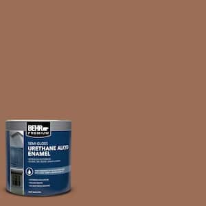 1 qt. #S210-6 Cinnamon Crunch Semi-Gloss Enamel Urethane Alkyd Interior/Exterior Paint