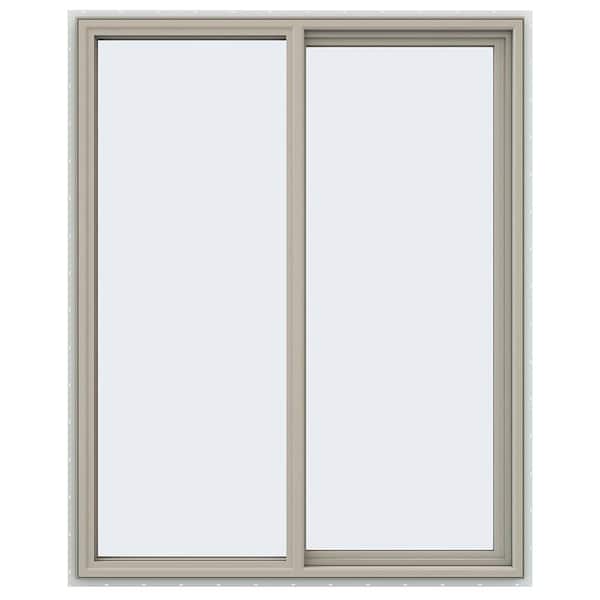 47.5 in. x 59.5 in. V-4500 Series Desert Sand Vinyl Right-Handed Sliding Window with Fiberglass Mesh Screen
