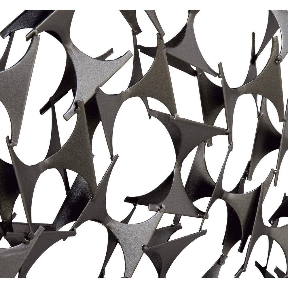 Set of 3 Silver Metal Starburst Wall Sculptures