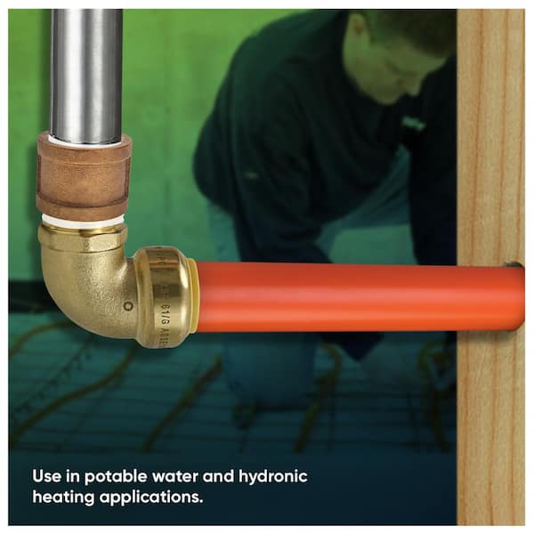 Supply Giant 3/4 Inch Cast Brass 90 Degree Elbow - Lead Free Sweat Socket To Male Threaded