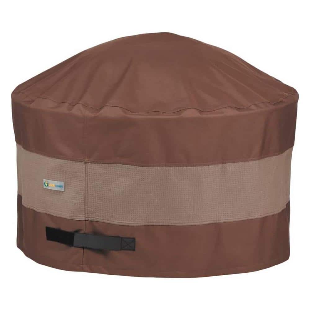 Misopily 36 in. Ultimate Waterproof Round Fire Pit Cover, Patio Furniture Covers, Mocha Cappuccino