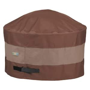 36 in. Ultimate Waterproof Round Fire Pit Cover, Patio Furniture Covers, Mocha Cappuccino