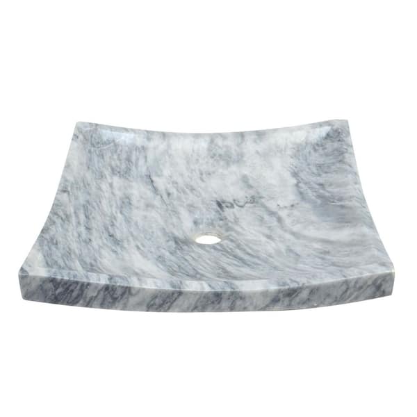 ModernLine 18 in. Corner Bathroom Sink, Badal Gray, Marble Finish