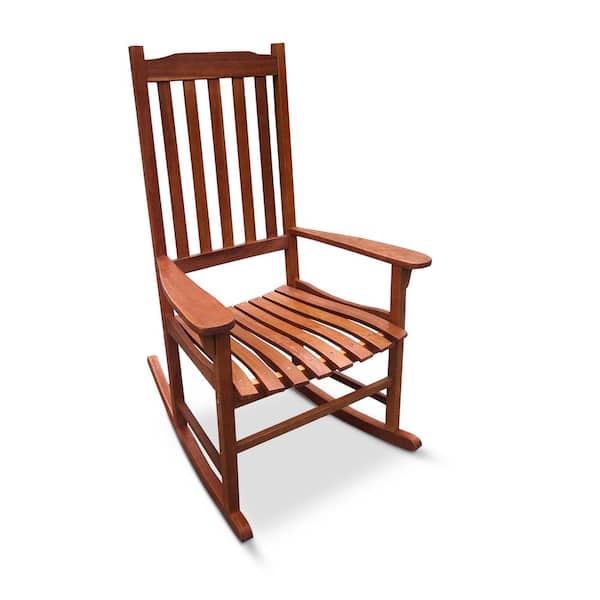 northbeam Wood Natural Stained Outdoor Rocking Chair