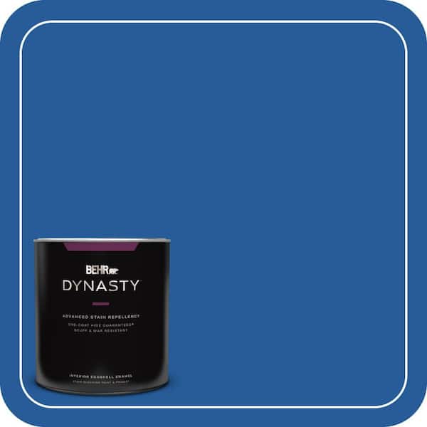 BEHR DYNASTY 1 qt. #P510-7 Beacon Blue One-Coat Hide Eggshell Enamel Interior Stain-Blocking Paint & Primer