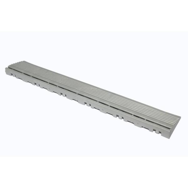 Swisstrax 15.75 in. Pearl Silver Pegged Edging for 15.75 in. Modular Tile Flooring (2-Pack)