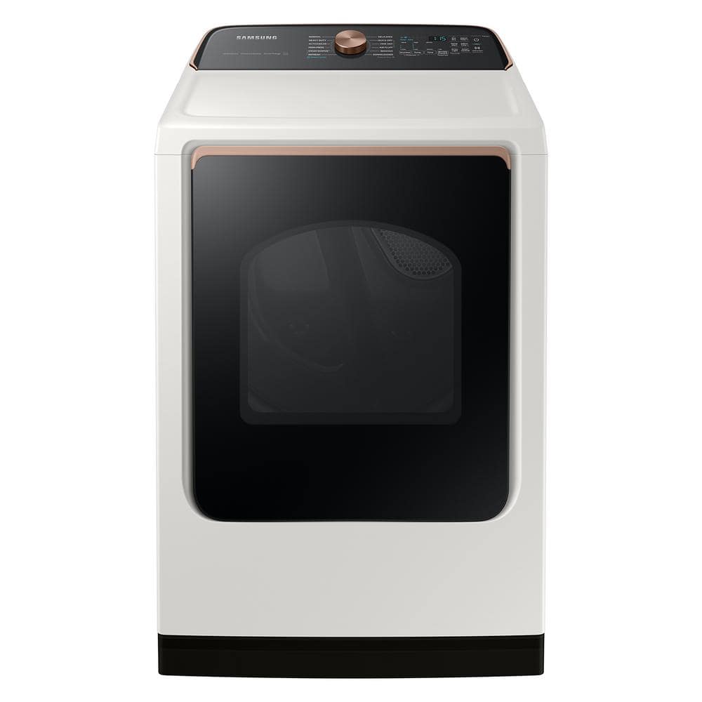 7.4 cu. ft. vented Smart Electric Dryer with Steam Sanitize+ in Ivory