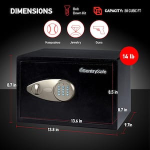 0.58 cu. ft. Safe Box with Digital Lock
