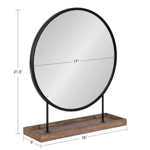 Black table clearance mirror with stand