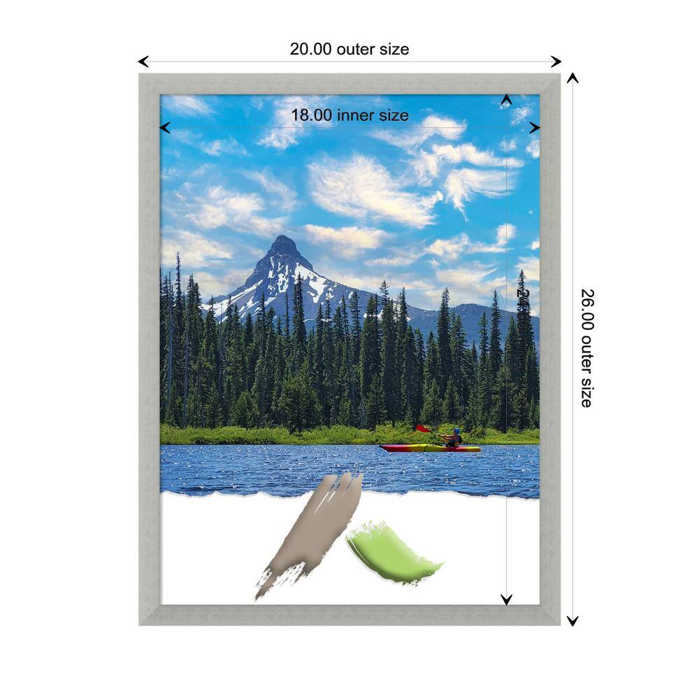 Silver Leaf Distressed Wood Rectangular Picture Frame
