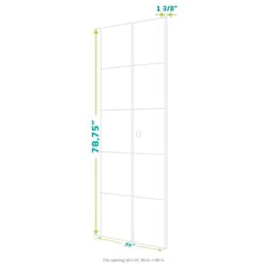 36 in. x 80 in. x 1-3/8 in. Solid Wood Composite Core Contemporary U-Grooved Design (Atlanta) White Bifold Door