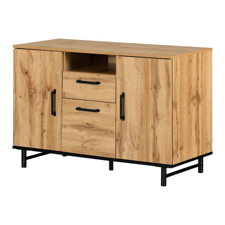South Shore Ezra Nordik Oak 29.25 in. H Storage Cabinet